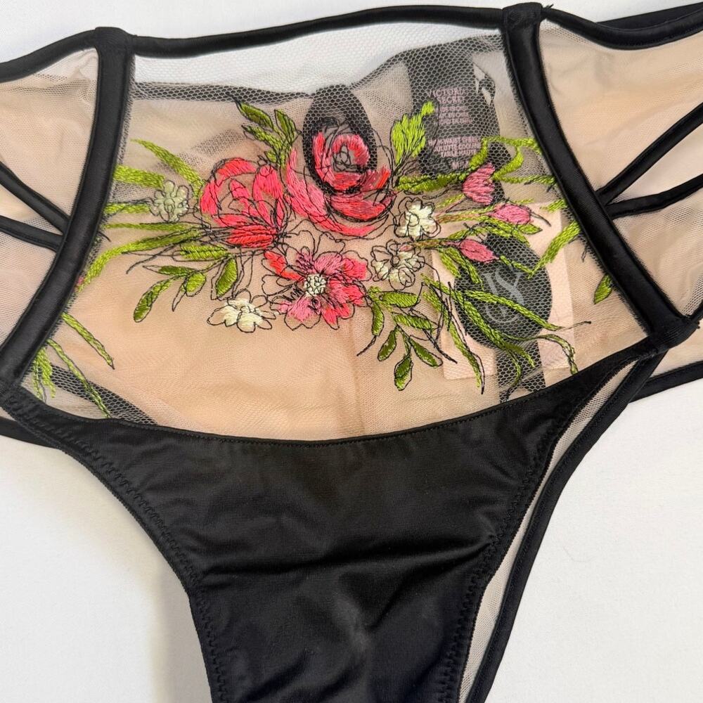 Victoria’s Secret Very Sexy Bra 36C Unlined Plunge + Sheer Embroidered Set M NWT - Picture 10 of 13